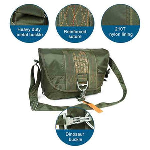 Parachute Style Messenger Shoulder Bag Black
